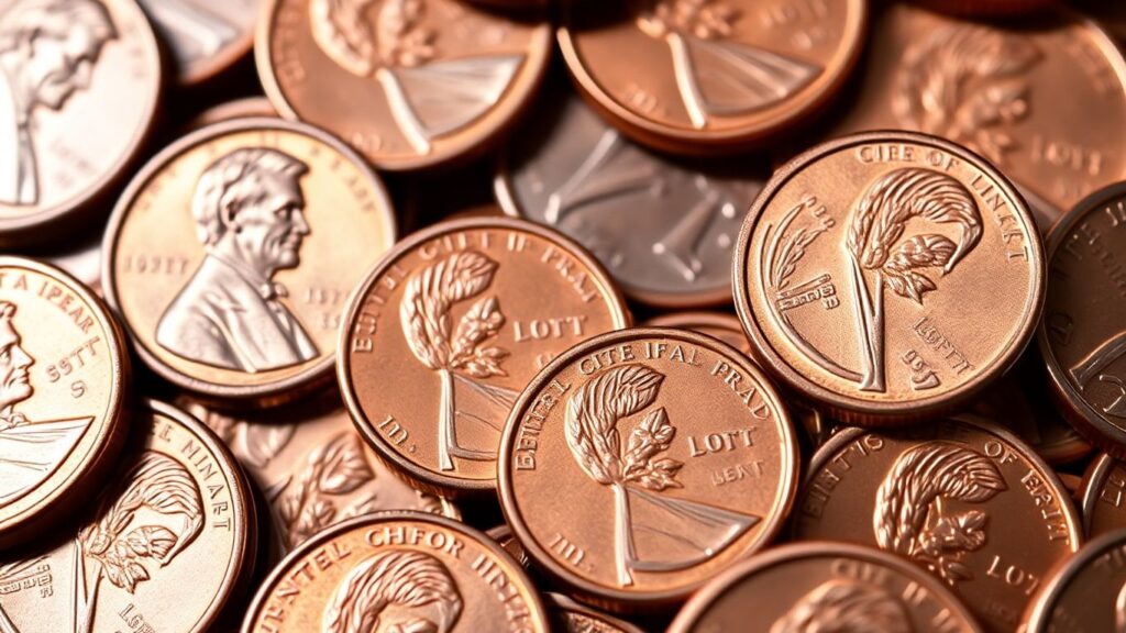 Collection of valuable wheat pennies for sale.