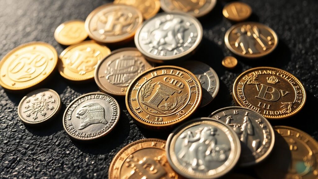 Collection of valuable coins, San Antonio coin shops.