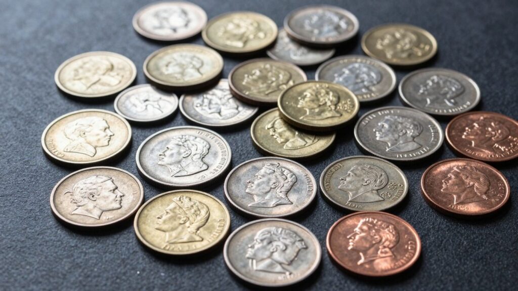 Collection of valuable coins for numismatic buyers.