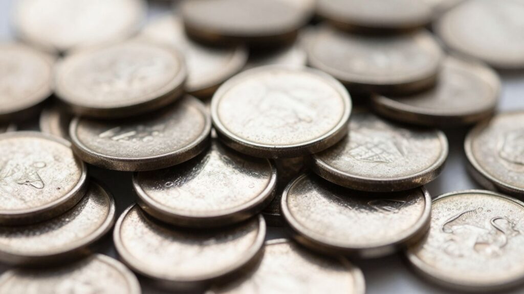 Pile of shiny silver rounds