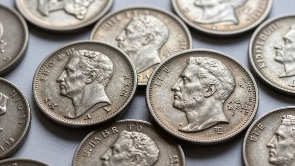 War nickels arranged for sale in San Antonio.