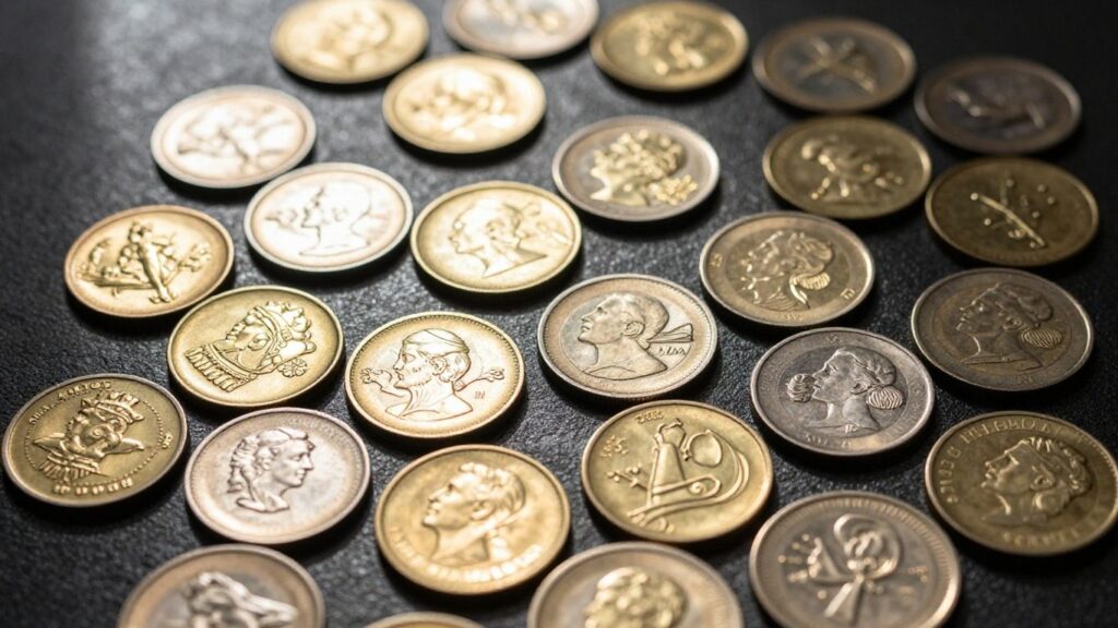 Assortment of valuable coins for sale in San Antonio.