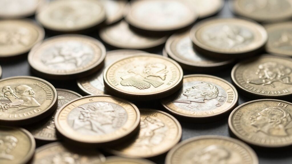 Pile of gleaming gold coins