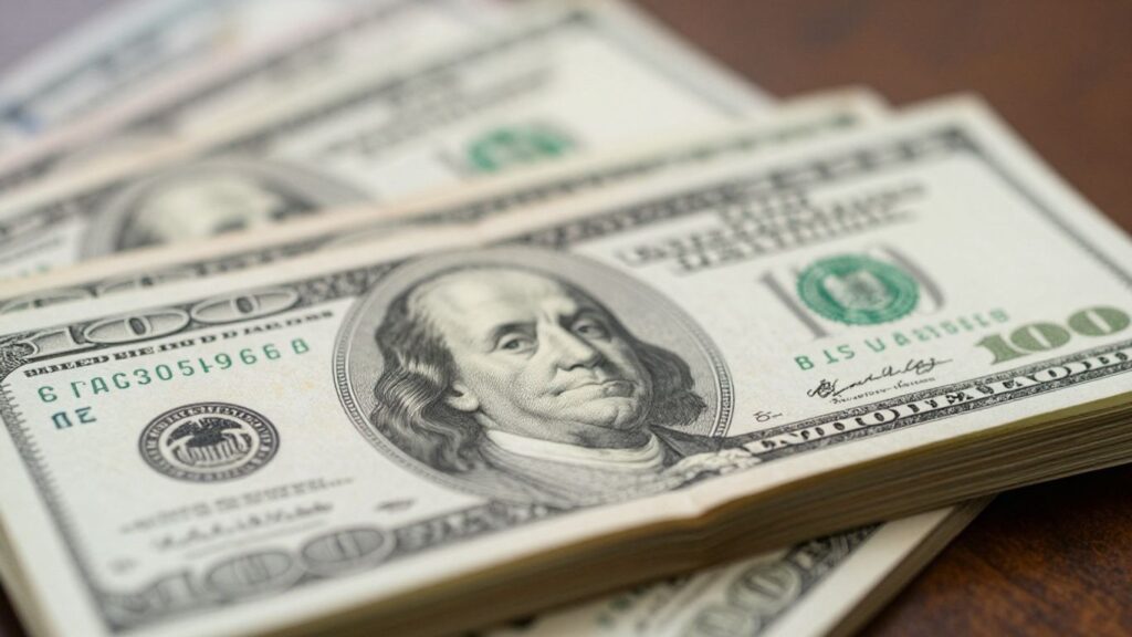 U.S. Treasury notes stacked neatly.