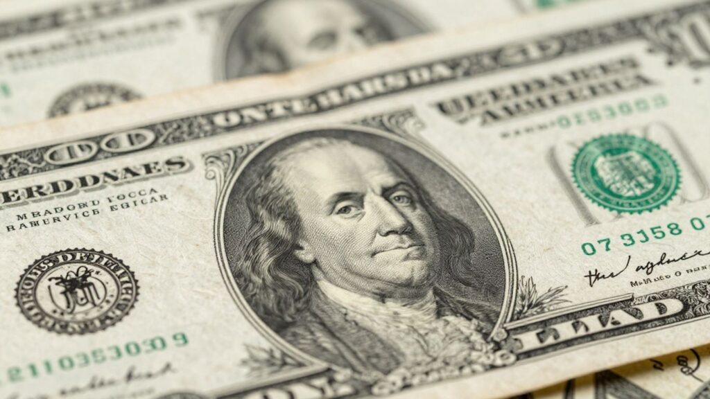 Close-up of a vintage silver certificate.