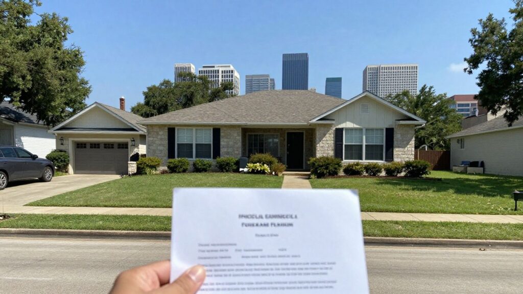 San Antonio house with a demand note document.